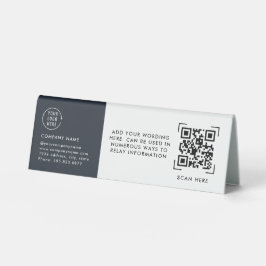 QR-Codeprüfung | Kontaktlose Firmenlogos Tischaufsteller