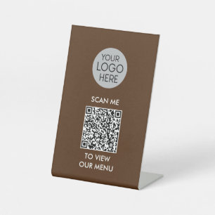QR-Codeprüfung zum Menü anzeigen Benutzerdefinie Sockelschild