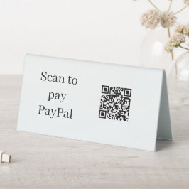 QR-Codeprüfung zum PayPal-Top-Zeichen Tischaufsteller