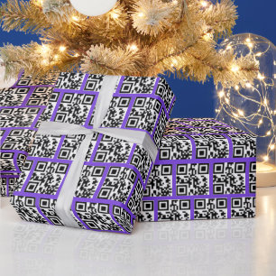 QR Codes für Happy Holidays Geschenkpapier