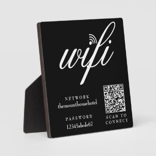 QR-Codezeichen für Wifi-Netzwerk und Kennwort Fotoplatte