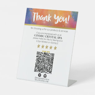 *~* QR DANK SIE ÜBERPRÜFEN Galaxy Kosmischen Nebel Sockelschild