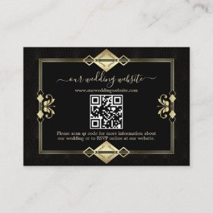 QR Elegant Art Deco 20 Casino Begleitkarte