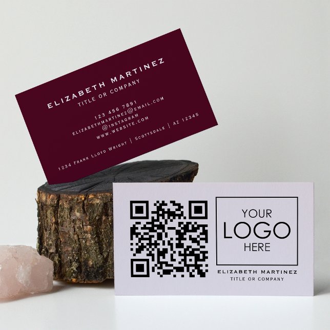 QR-Firmenlogo Beruflich vorne und hinten Visitenkarte (Von Creator hochgeladen)