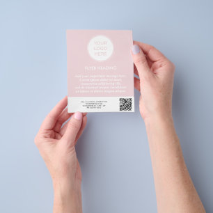 QR-Flyer für QR-Codes in Business Pink Flyer