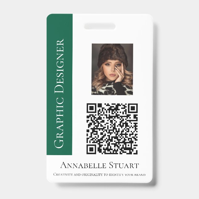 QR-Foto Business Company Large Ausweis (Vorderseite)