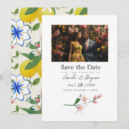 QR-Foto für botanisches Hochzeitsstichtum Save The Date
