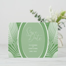 QR-Foto für tropische Grüne Hochzeiten Save the Da Date
