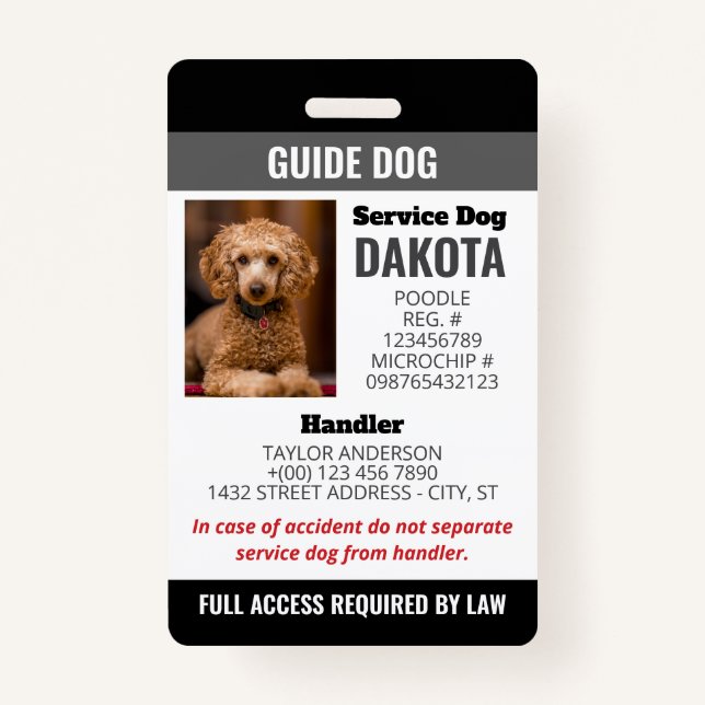 QR-Foto-ID für Hunde-Logos Ausweis (Vorderseite)