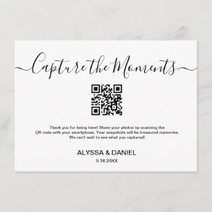 QR-Foto-Momente für Hochzeiten freigeben Begleitkarte