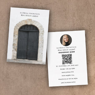QR-Foto-Vordertür für Echtes Anwesen Visitenkarte