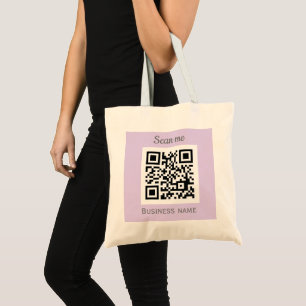 QR-Geschäftslogo Berufliches Lila Lilac Tragetasche