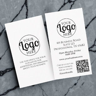 QR-Geschäftslogo Schwarz-weiß Beruflich Visitenkarte