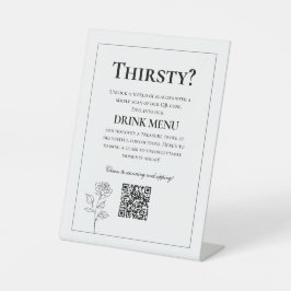 QR GETRÄNKE Hochzeitmenü Zeitloses Blut Sockelschild