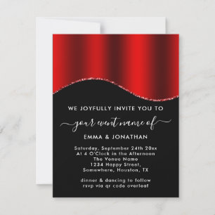 QR-Glitzer-Blumencode Grenzen Roter Wein Schwarz