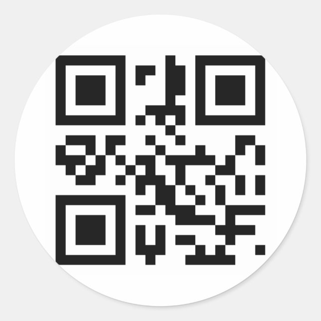 QR - ICH LIEBE SIE RUNDER AUFKLEBER (Vorderseite)