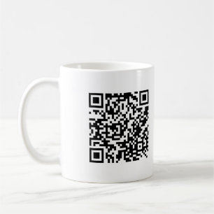"QR ich SICHERE" schwarze Tasse
