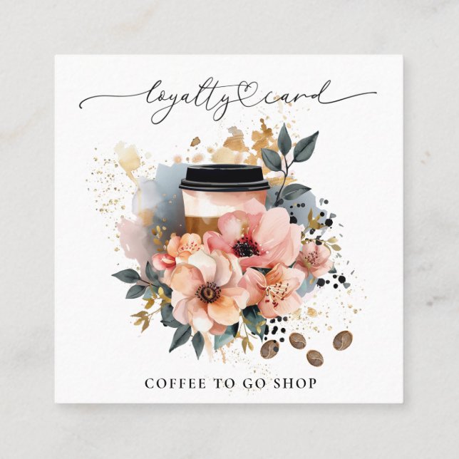 *~* QR Kaffee zum Glitzer Herzbelohnungen Blumenko Treuekarte (Rückseite)
