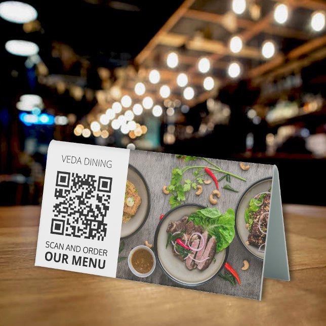 QR-Karte für das Restaurant Foto Scan Tischaufsteller (Von Creator hochgeladen)