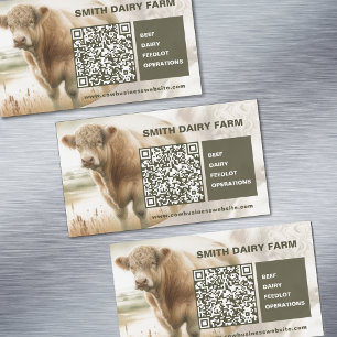 QR-Kartenmagnete für Kuhgeschäfte Magnetische Visitenkarte