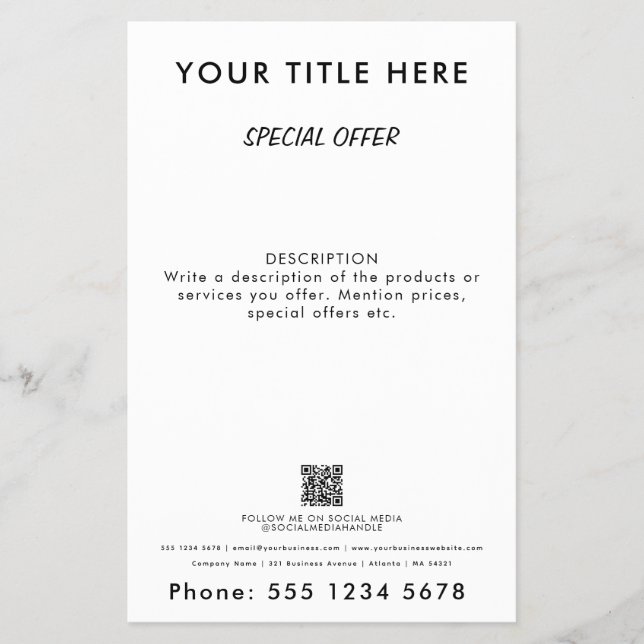 QR-Kodex für berufliche Unternehmensförderung Flyer (Vorne)