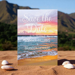 QR-Kodex für Hochzeiten an der Küste des tropische Save The Date