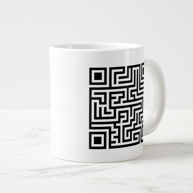 QR Labyrinth Jumbo-Tasse (Vorderseite Rechts)