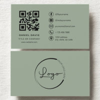 QR-Logo für Berufliche Unternehmen in Sage Green