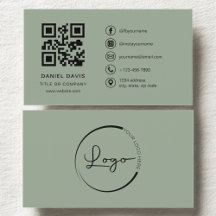 QR-Logo für Berufliche Unternehmen in Sage Green