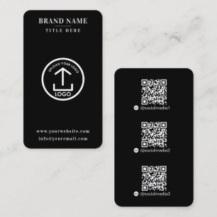 QR-Logo für digitale Kontakte mit schwarzem Scanne Visitenkarte