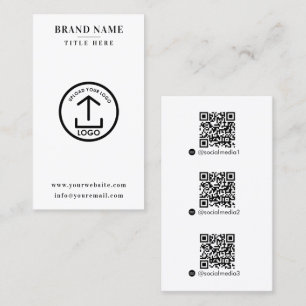 QR-Logo für digitale Kontakte mit weißem Scanner Visitenkarte