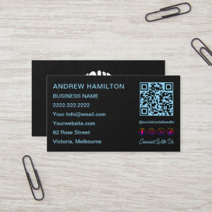 QR-Logo für gescannte Social Media Visitenkarte