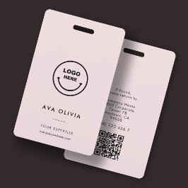 QR-Logo für Minimalistische Mitarbeiter-ID-Karte f Ausweis