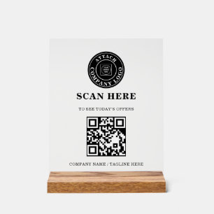 QR-Logo-Kontaktloses-Acrylschild Acrylschild