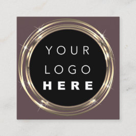 QR-Logo-Online-Shop Frame-Rose-Bistro Quadratische Visitenkarte