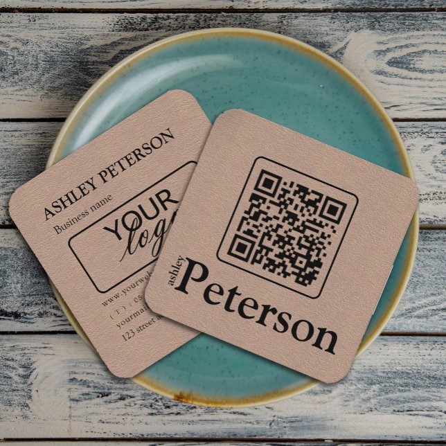 QR-Logo Quadratische Visitenkarte (Von Creator hochgeladen)