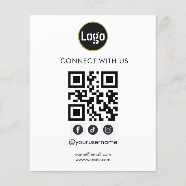 QR-Logo Social Media Business Flyer (Vorne)