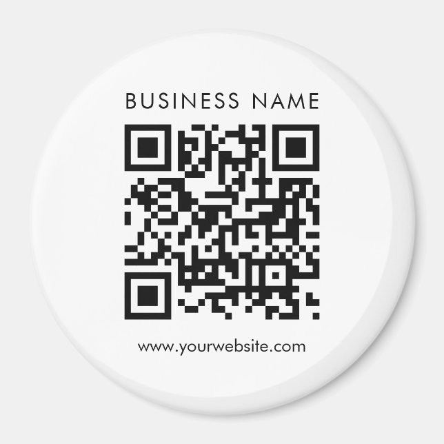 QR-Logo-Vorlage für den Kunden Großer Geschäftsber Magnet (Vorne)