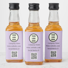 QR-Logofirma Lila Business Corporate Alkoholflaschenetikett