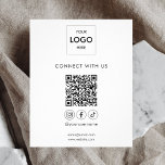 QR-Logokombination Social Media Business Flyer<br><div class="desc">Verbinden Sie mit uns Flyer mit Logos,  QR-Code und Social Media-Icon.</div>
