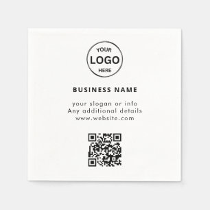 QR-Logos Business Minimalistisch Einfach Serviette
