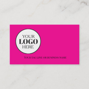 QR-Logos Einfach rosa Visitenkarte