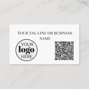 QR-Logos Einfach schwarz Visitenkarte