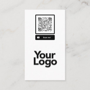 QR-Logos für mit Monogramm S-Schwarzweißflecken Visitenkarte