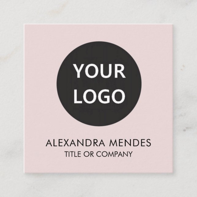 QR-Logos für Social Media rosa Visitenkarte (Vorderseite)