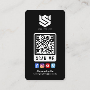 QR-Logos für Social Media Scan Me Visitenkarte