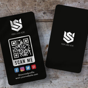 QR-Logos für Social Media Scan Me Visitenkarte