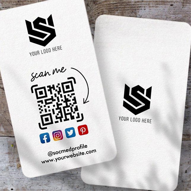 QR-Logos für soziale Medien - Modern einfach Visitenkarte (Von Creator hochgeladen)