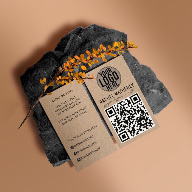 QR-Logos Modern Kraft Einfach Beruflich Visitenkarte (Von Creator hochgeladen)