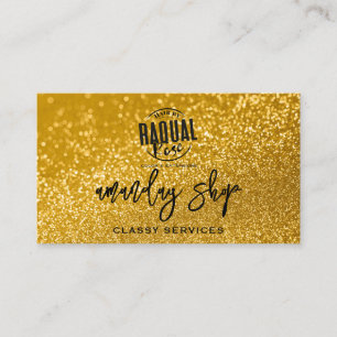 QR-Logos Online-Glitzer Gold Beruflich Visitenkarte